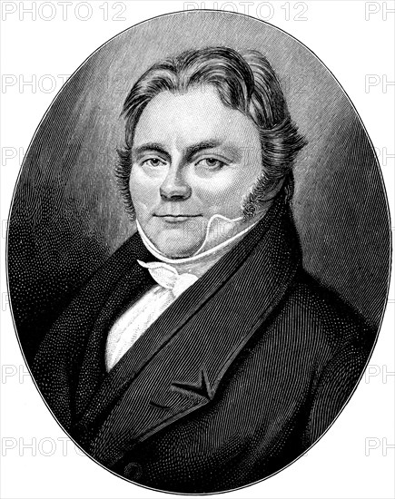 Jöns Jakob Berzelius, Swedish chemist, 1830s.  Artist: Anon