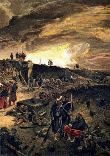 'After the Taking of Malakoff on 8th September 1855', c1855. Artist: William Simpson