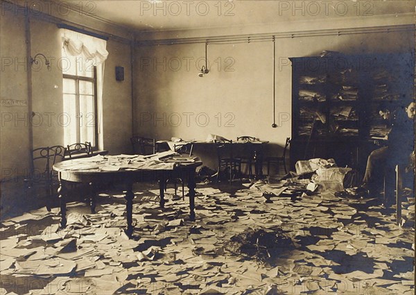 A room after a search, Russia, early 20th century(?). Artist: Unknown