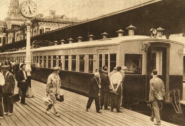 Electric multiple unit train, Moscow, USSR, 1920s. Artist: Unknown