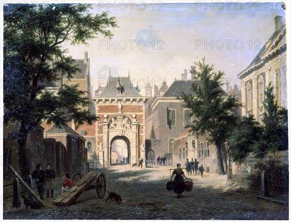 'A Town in Holland', 19th century.  Artist: Bartholomeus Johannes van Hove
