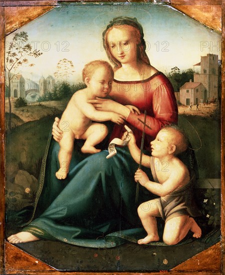 'Virgin and child with John the Baptist as a Boy', 16th century. Artist: Unknown