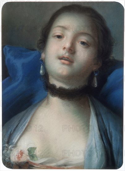 'Female Head', 18th century. Artist: François Boucher