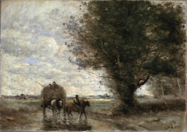 'The Haycart', 1865-1870.  Artist: Jean-Baptiste-Camille Corot