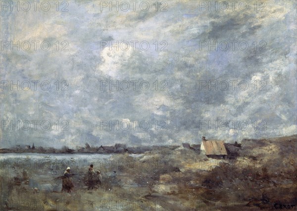 'Stormy Weather. Pas de Calais', c1870.  Artist: Jean-Baptiste-Camille Corot