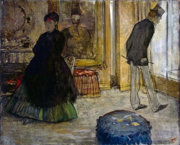 'Interior with Two Figures', 1869.  Artist: Edgar Degas