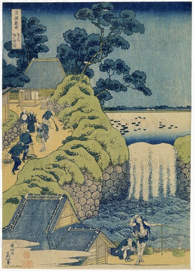 Waterfall Aigaoka (From the series Waterfalls of the Various Provinces), c1829. Artist: Hokusai