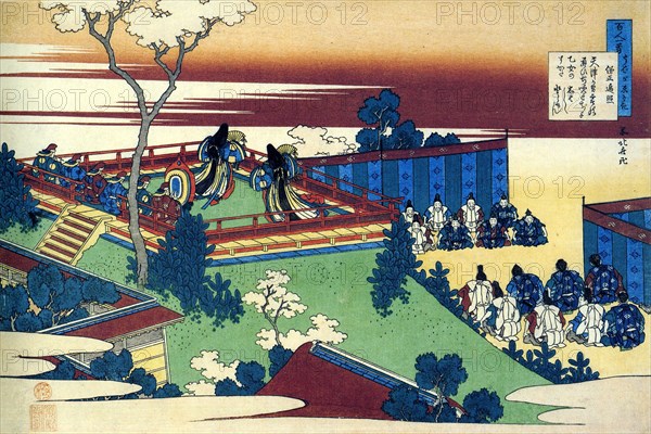 From the series Hundred Poems by One Hundred Poets: Henjo, c1830. Artist: Hokusai