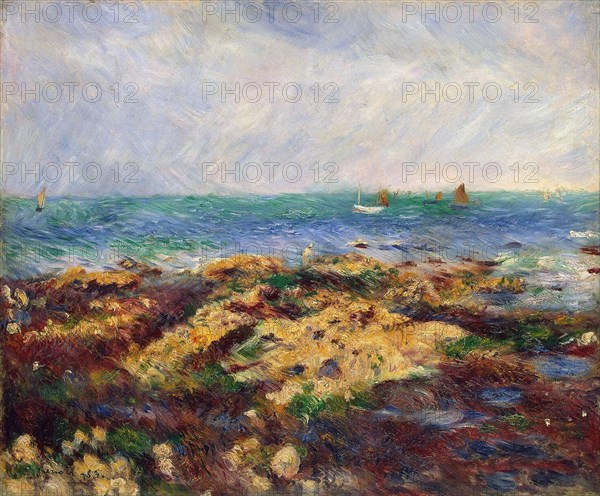 'Low Tide at Yport', 1883.  Artist: Pierre-Auguste Renoir