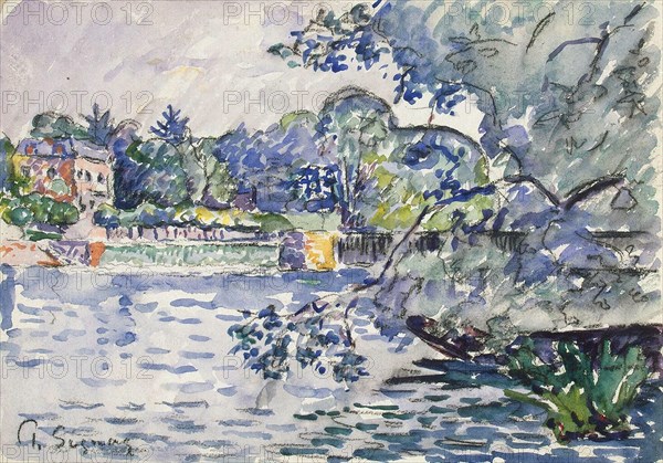 'Banks of the Seine', c1900. Artist: Paul Signac