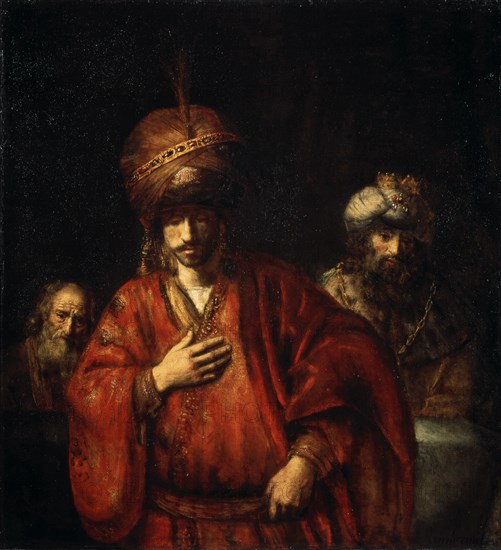 'Haman Recognizes His Fate (David and Uriah)', 1665. Artist: Rembrandt Harmensz van Rijn