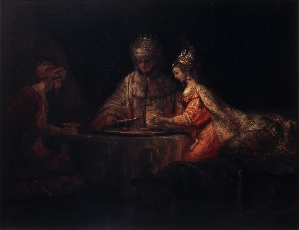 'Ahasuerus, Haman and Esther', 1660. Artist: Rembrandt Harmensz van Rijn