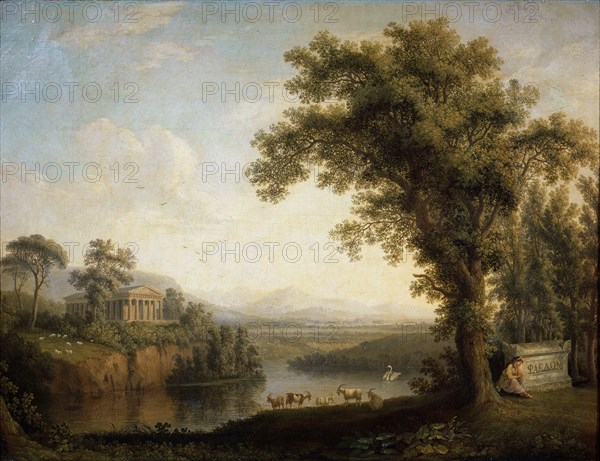 'Antique landscape with the Phaethon's tomb', 1785. Artist: Jacob Philip Hackert