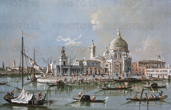 'View of the Santa Maria della Salute Church', 18th century. Artist: Francesco Guardi