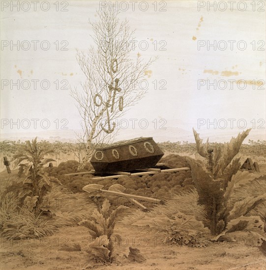 'At the edge of the grave', 1830s.  Artist: Caspar David Friedrich