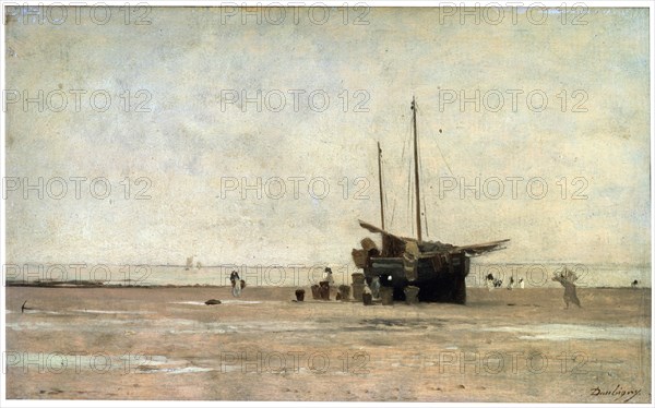 'The Seashore', end of the 1860s early 1870s.  Artist: Charles François Daubigny