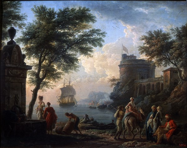 'Coastal Harbour. Calm', c1763. Artist: Claude-Joseph Vernet