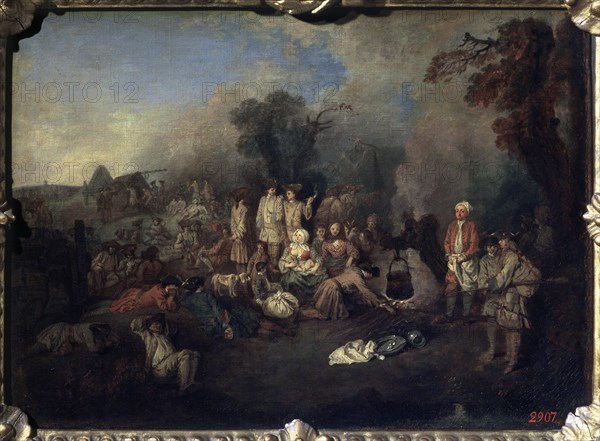 'Bivouac', c1710. Artist: Jean-Antoine Watteau