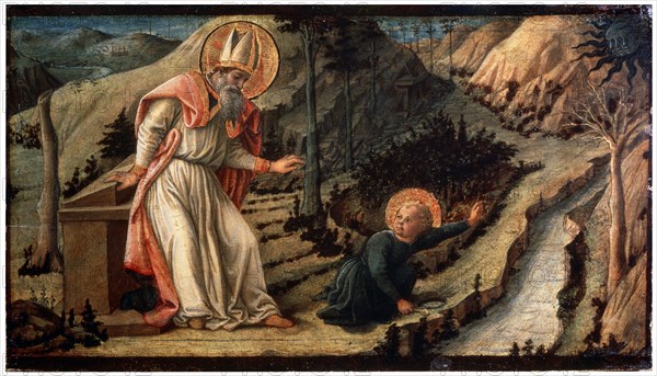 'The Vision of Saint Augustine', between 1452 and 1465.  Artist: Filippo Lippi