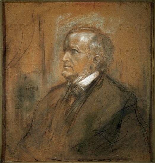 'Portrait of the composer Richard Wagner', (1813-1883), 1868.  Artist: Franz von Lenbach