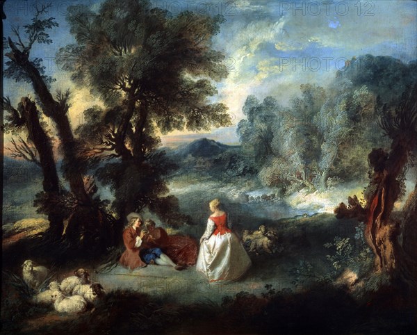 'Pastoral Scene', 1730s.  Artist: Pierre-Antoine Quillard