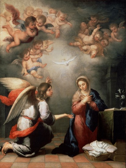 'The Annunciation', 1660s.  Artist: Bartolomé Esteban Murillo