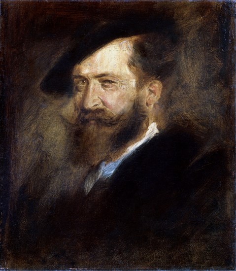 'Portrait of the artist Wilhelm Busch', (1832-1908), 1877-1880. Artist: Franz von Lenbach