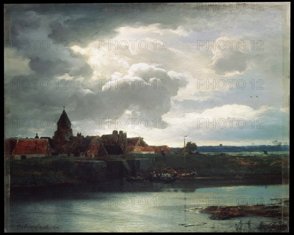 'Landscape with a river', 1866. Artist: Andreas Achenbach