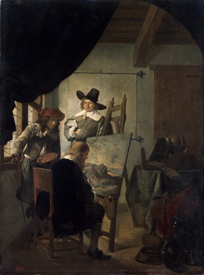 'Visit in an Artist's Atelier', 1659.  Artist: Job Adriaensz Berckheyde