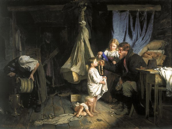 'Return from Town', 1870.  Artist: Alexei Ivanovich Korzukhin
