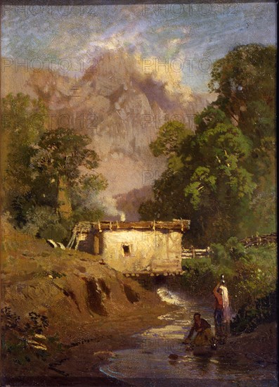 'Crimean Landscape', Russian painting of 19th century. Artist: Fyodor Vasil'yev