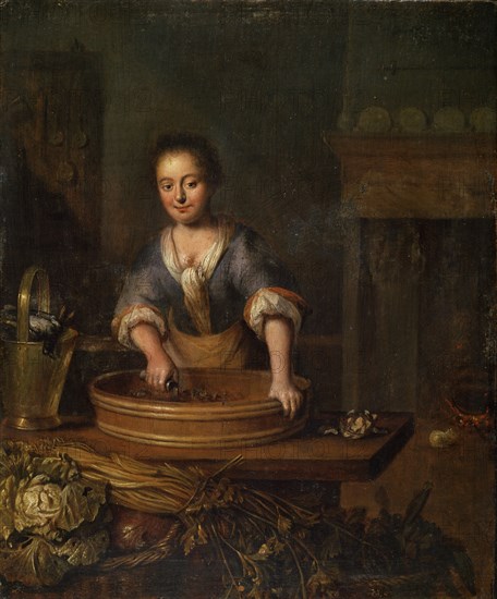 'A Cook', Dutch painting of 18th century. Artist: Louis de Moni