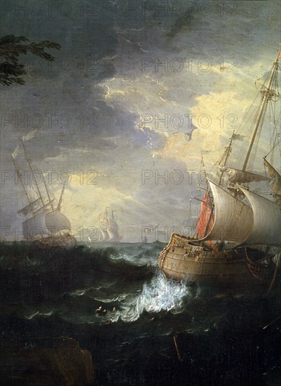 'Stormy sea', c1700-1750. (Detail).   Artist: Leonardo Coccorante