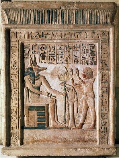 'Stele of the Royal Scribe Ipi', middle of the 14th century BC.