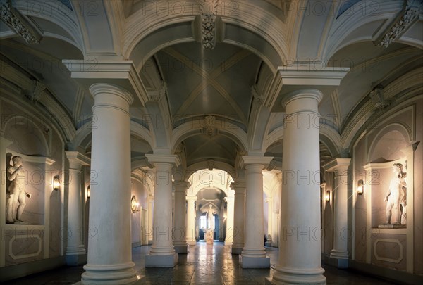 'The Entrance hall of the Menshikov Palace in Saint Petersburg', 1716-1720.  Artist: Giovanni Maria Fontana