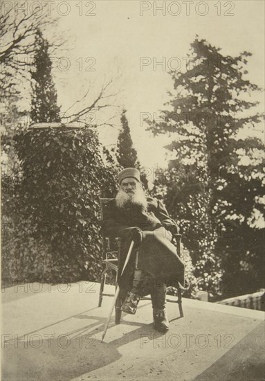 Russian author Leo Tolstoy, Gaspra, Crimea, Russia, 1902.  Artist: Sophia Tolstaya