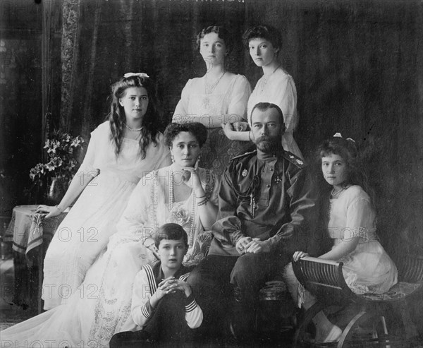 The Family of Tsar Nicholas II of Russia, 1910s.  Artist: Anon