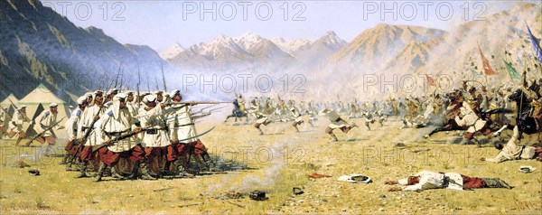 'A Sudden Attack', 1871. Artist: Vasily Vereshchagin