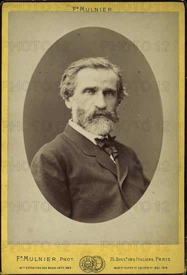 Giuseppe Verdi, Italian composer, late 19th century. Artist: Frederick Mulnier