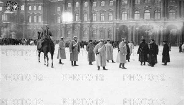 Palace Square, St Petersburg, Russia, on 'Bloody Sunday', 1905. Artist: Anon