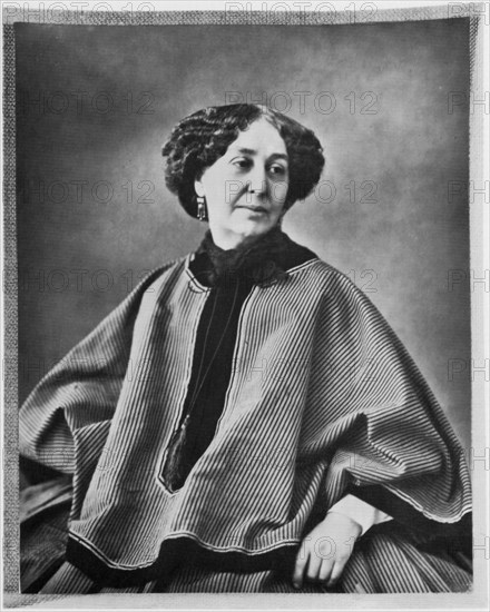 George Sand, French author, 1864. Artist: Nadar