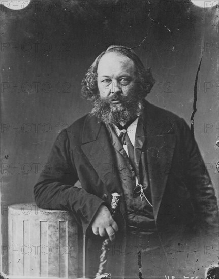 Mikhail Bakunin, Russian revolutionary and theorist of anarchism, c1863. Artist: Gaspard-Felix Tournachon