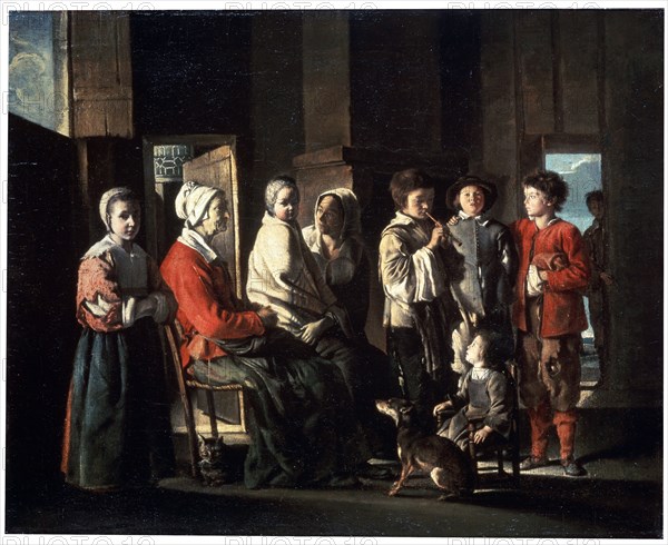 'The Visit to the Grandmother', 1645.  Artist: Louis Le Nain