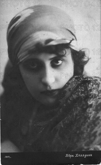 Vera Kholodnaya, Russian silent film actress, 1916. Artist: Unknown