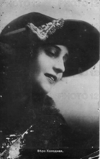 Vera Kholodnaya, Russian silent film actress, 1910s. Artist: Unknown