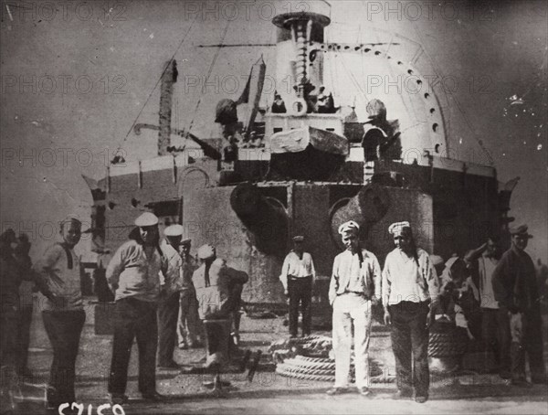 Uprising on the battleship 'Potemkin', Constanta, Romania, 1905. Artist: Unknown