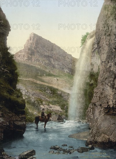 Waterfall near Kislovodsk, Russia, c1895. Artist: Anon