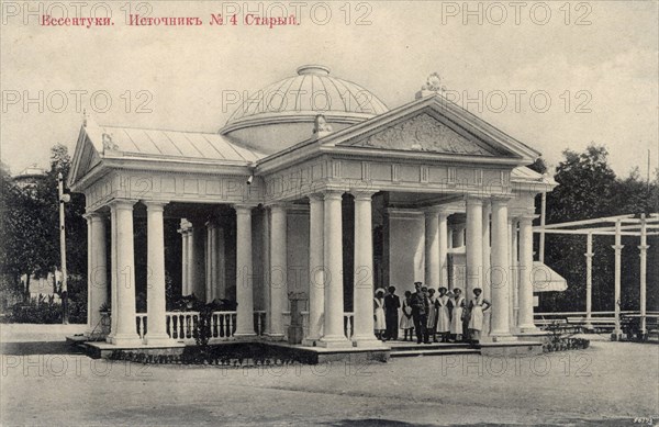 Mineral water spring no 4 (old), Yessentuki, Russia, 1900s.  Artist: Anon