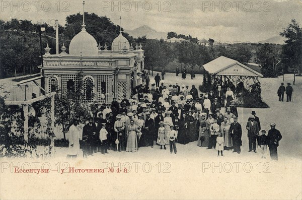 Mineral water spring no 4, Yessentuki, Russia, 1900s.  Artist: Anon