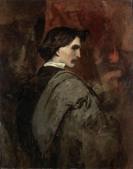 'Self-portrait', c1854-c1858. Artist: Anselm Friedrich Feuerbach